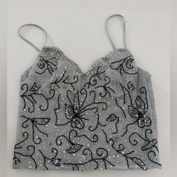 La Perla Vintage Silver and Black Embellished corset - Picture 11 of 13